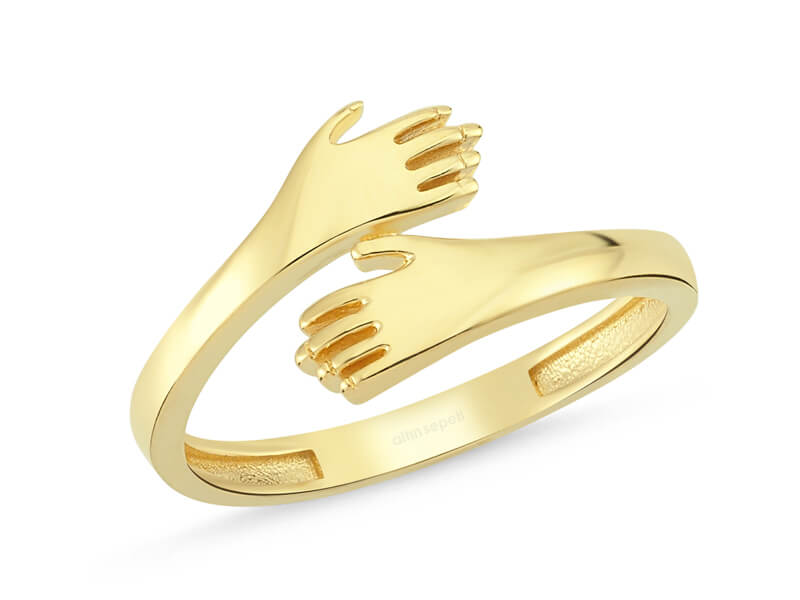 Altın Hug Sarılma Yüzüğü