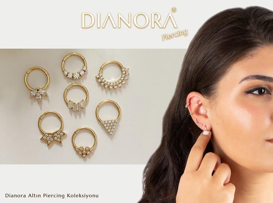 Dianora Altın Piercing